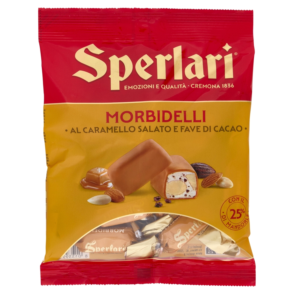 Sperlari Morbidelli Teneri ricoperti con Caramel Dorè Salato 117 g