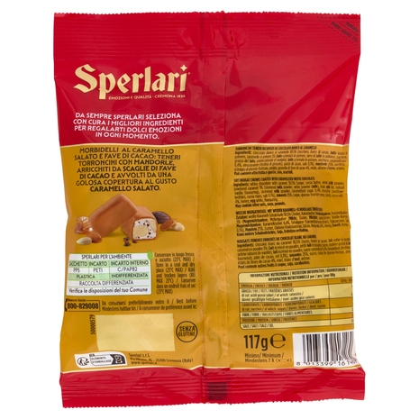Sperlari Morbidelli Teneri ricoperti con Caramel Dorè Salato 117 g