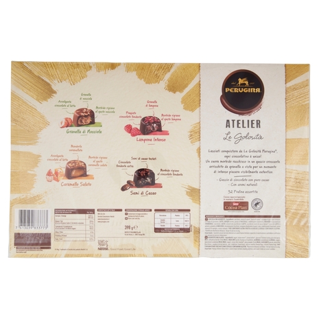 PERUGINA Atelier le Golosità Cioccolatini Assortiti Scatola Regalo Natale 398 g