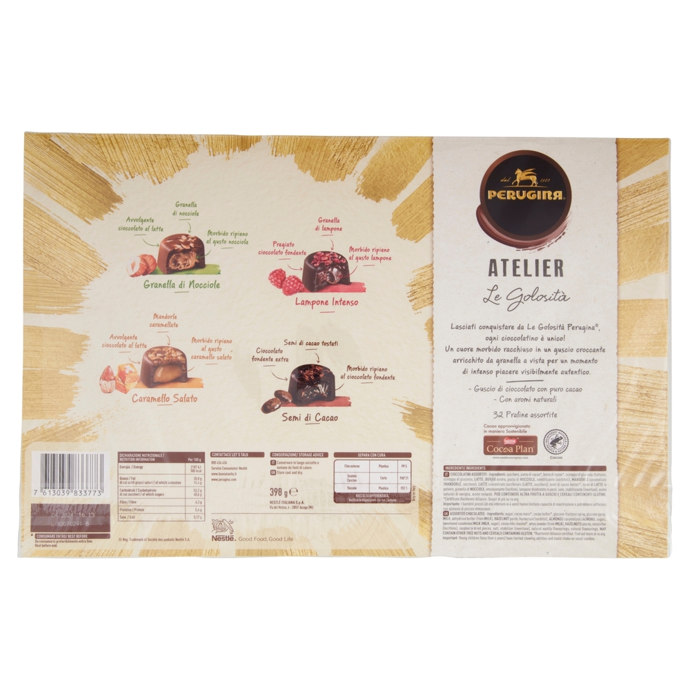 PERUGINA Atelier le Golosità Cioccolatini Assortiti Scatola Regalo Natale 398 g
