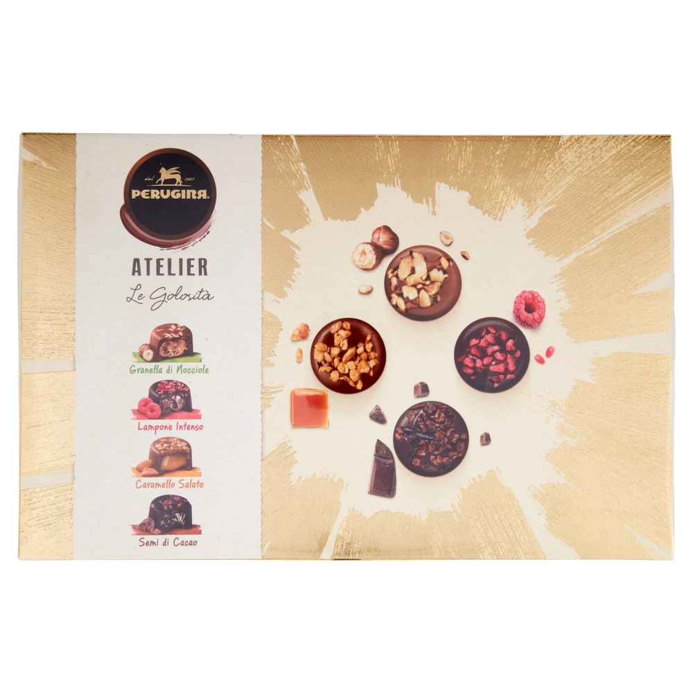 PERUGINA Atelier le Golosità Cioccolatini Assortiti Scatola Regalo Natale 398 g