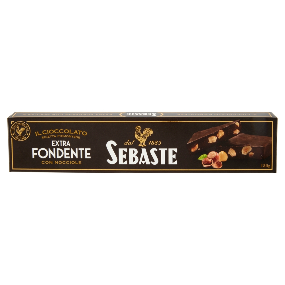 Sebaste Cioccolato Extra Fondente con Nocciole 150 g