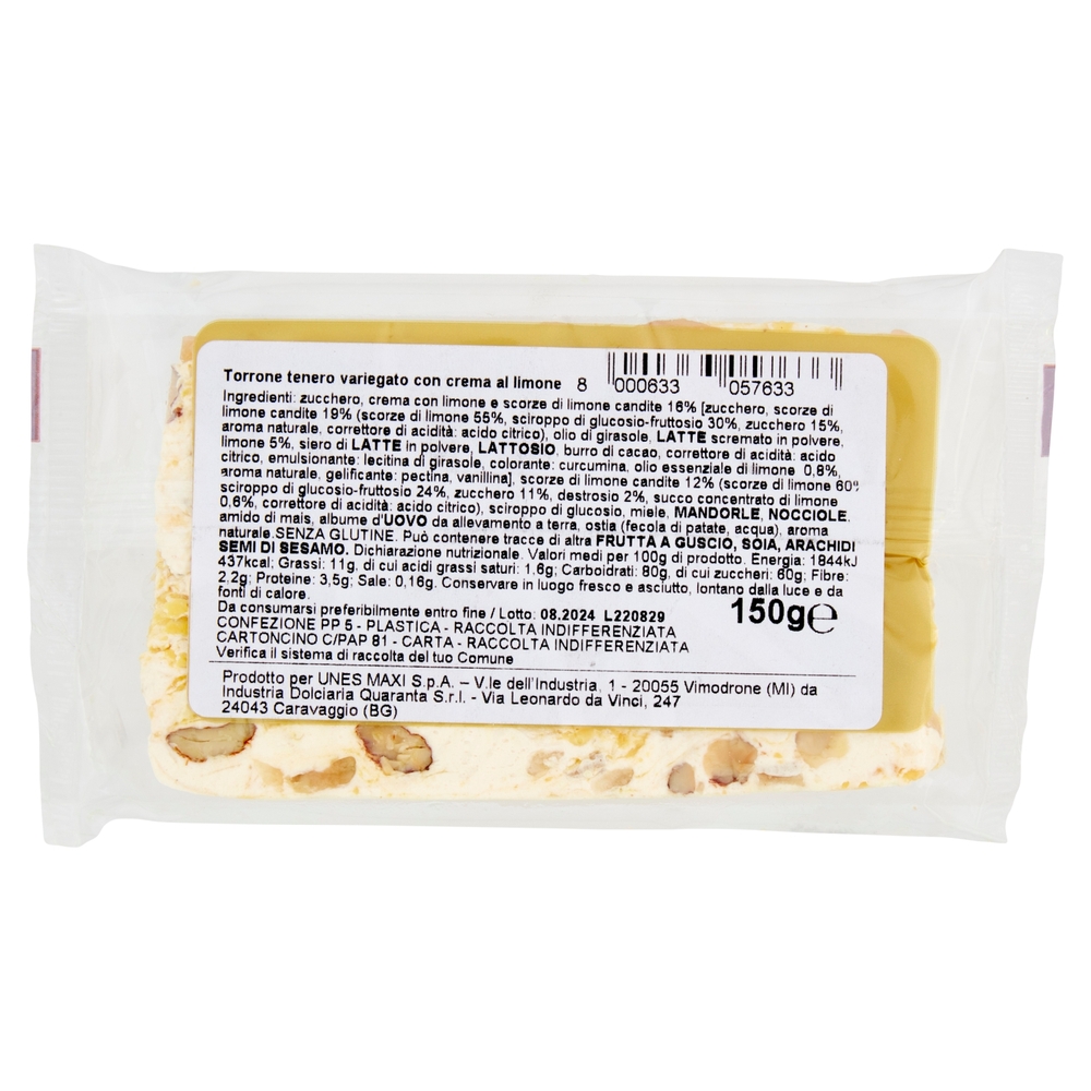 Torrone Tenero Variegato Crema al Limone Il Viaggiator Goloso