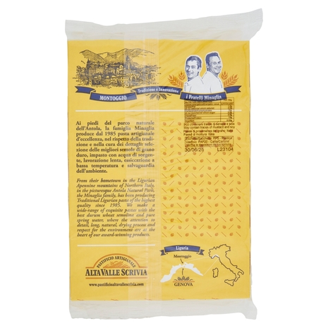 Pastificio Artigianale Alta Valle Scrivia Pasta di Semola di Grano Duro Maccheroni Genovesi 500 g