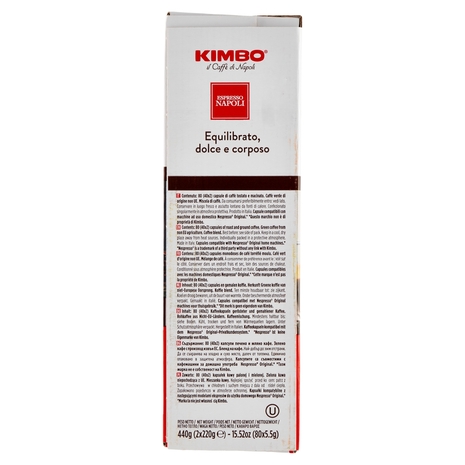 Kimbo Espresso Napoli Capsule Compatibili con le Macchine Nespresso* 2 x 220 g