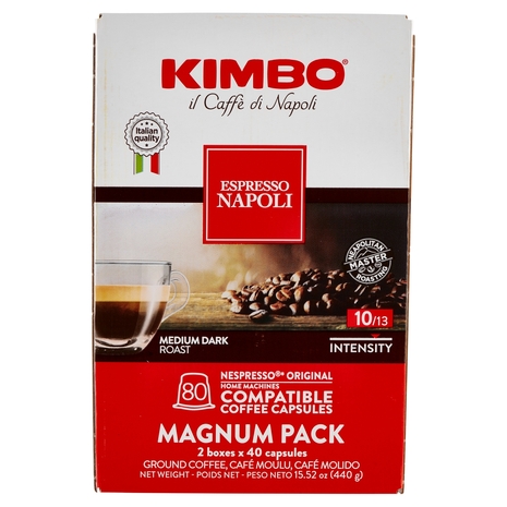 Kimbo Espresso Napoli Capsule Compatibili con le Macchine Nespresso* 2 x 220 g