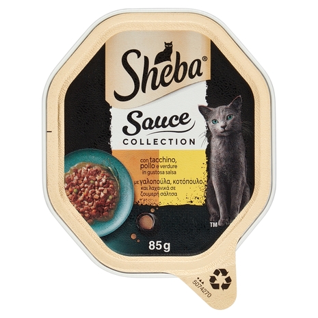 Sheba Creazioni Speciali in Salsa con tacchino, pollo e verdure 85 g
