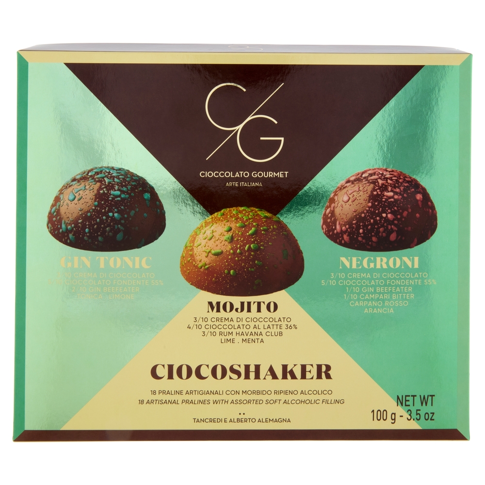 Cioccolato Gourmet Ciocoshaker Gin Tonic, Mojito, Negroni 100 g