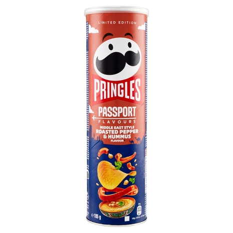 Pringles Passport Flavours Middle East Style Roasted Pepper & Hummus Flavour 185 g