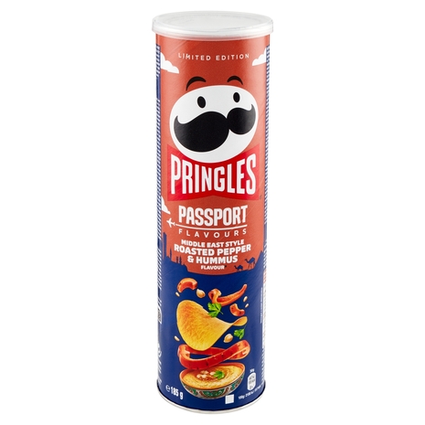 Pringles Passport Flavours Middle East Style Roasted Pepper & Hummus Flavour 185 g