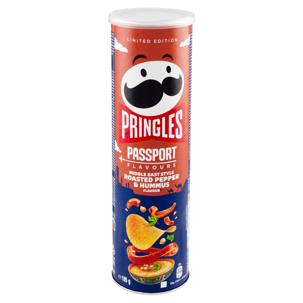Pringles Passport Flavours Middle East Style Roasted Pepper & Hummus Flavour 185 g