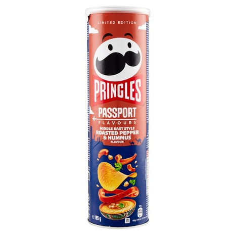 Pringles Passport Flavours Middle East Style Roasted Pepper & Hummus Flavour 185 g