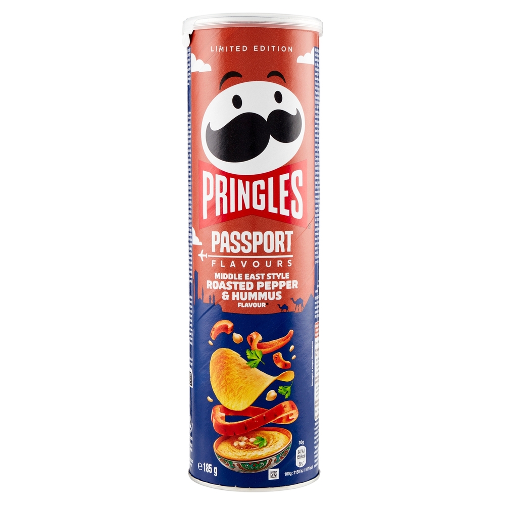 Pringles Passport Flavours Middle East Style Roasted Pepper & Hummus Flavour 185 g