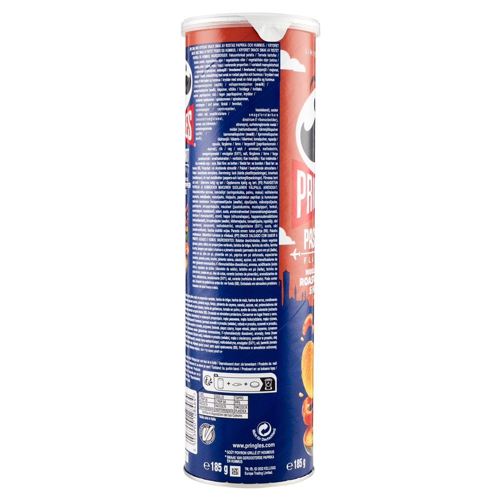 Pringles Passport Flavours Middle East Style Roasted Pepper & Hummus Flavour 185 g