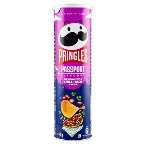 Pringles Passport Flavours Mexican Style Chilli Taco Flavour 185 g