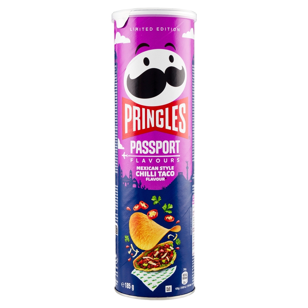 Pringles Passport Flavours Mexican Style Chilli Taco Flavour 185 g