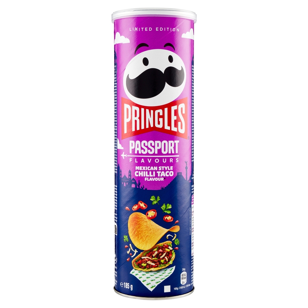 Pringles Passport Flavours Mexican Style Chilli Taco Flavour 185 g