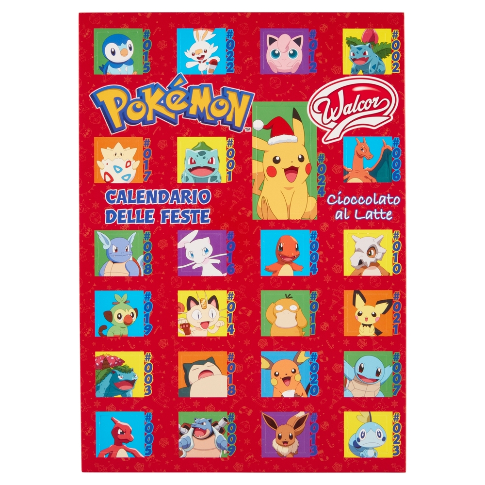 Walcor Calendario delle Feste Cioccolato al Latte Pokémon 24 pezzi 125 g