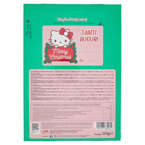 Walcor Calendario dell'Avvento cioccolato al latte Hello Kitty 24 pezzi 125 g