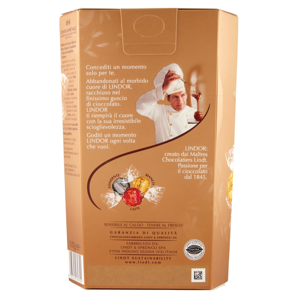 Lindt Cioccolatini Lindor Cioccolatini assortiti Scatola 337 g