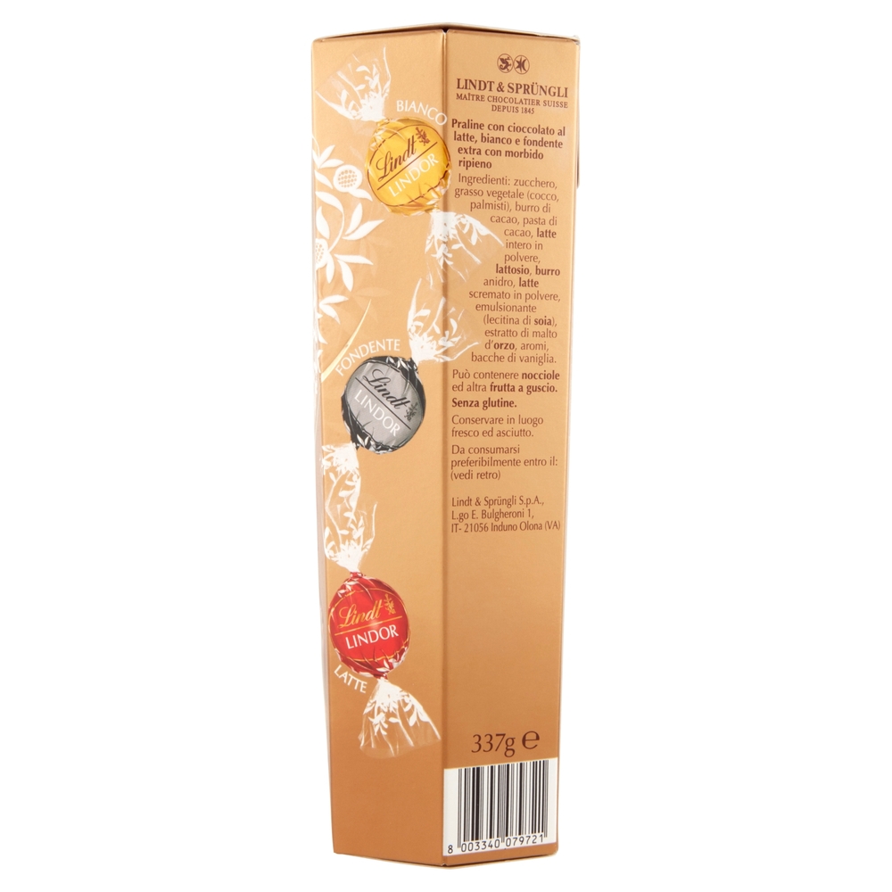 Lindt Cioccolatini Lindor Cioccolatini assortiti Scatola 337 g