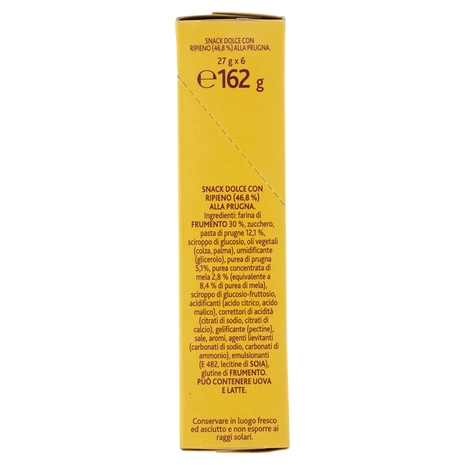 Oro Cereal Snack Prugna, soffice barretta con ripieno alla prugna - 162g