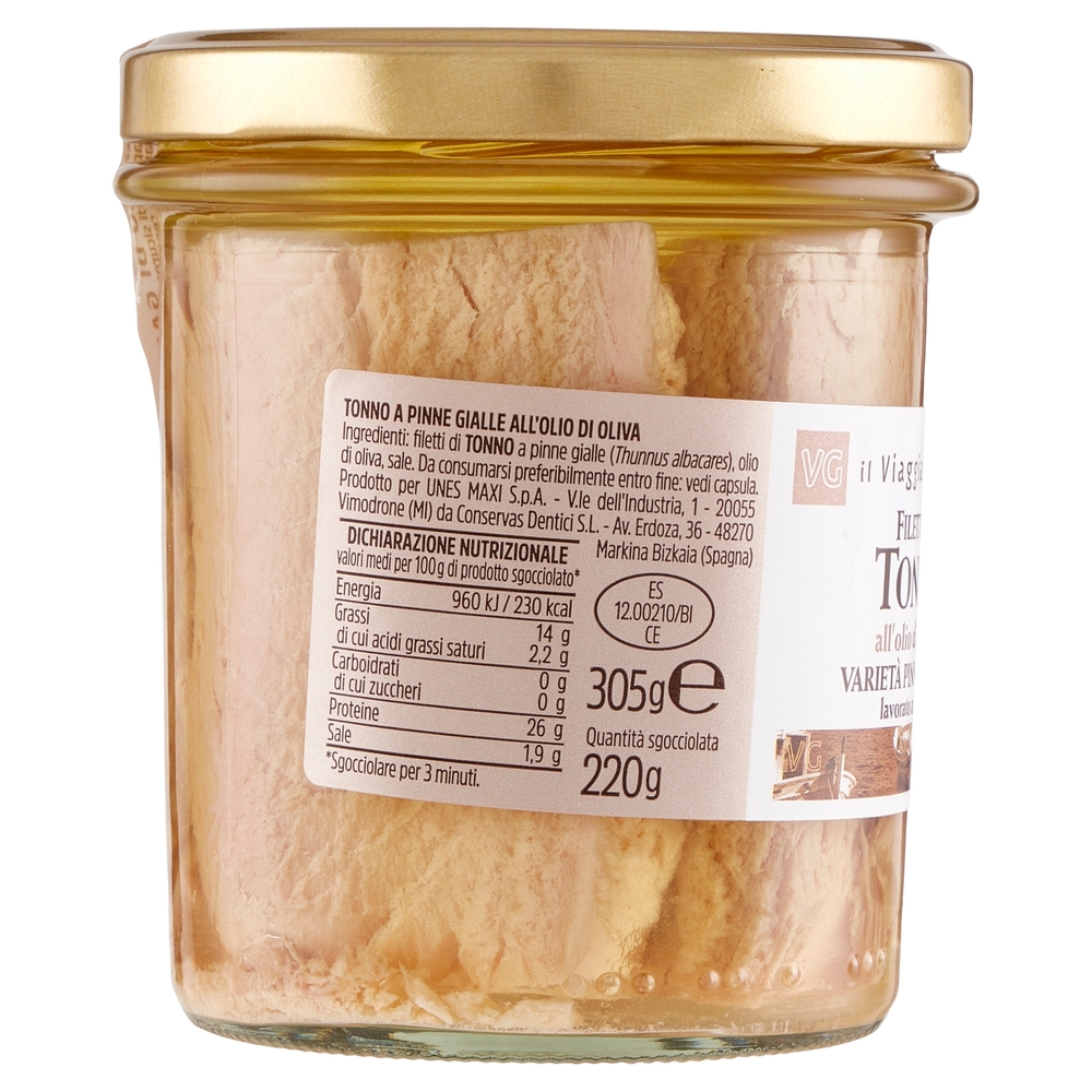 Filetti di Tonno a Pinne Gialle all'Olio di Oliva Il Viaggiator Goloso