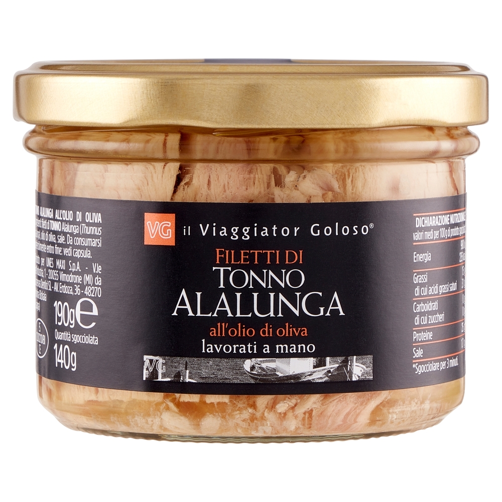 Filetti di Tonno Alalunga all'Olio di Oliva Il Viaggiator Goloso