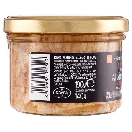 Filetti di Tonno Alalunga all'Olio di Oliva Il Viaggiator Goloso