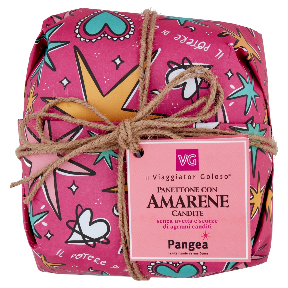 Panettone con Amarene Candite Il Viaggiator Goloso Fondazione Pangea Onlus