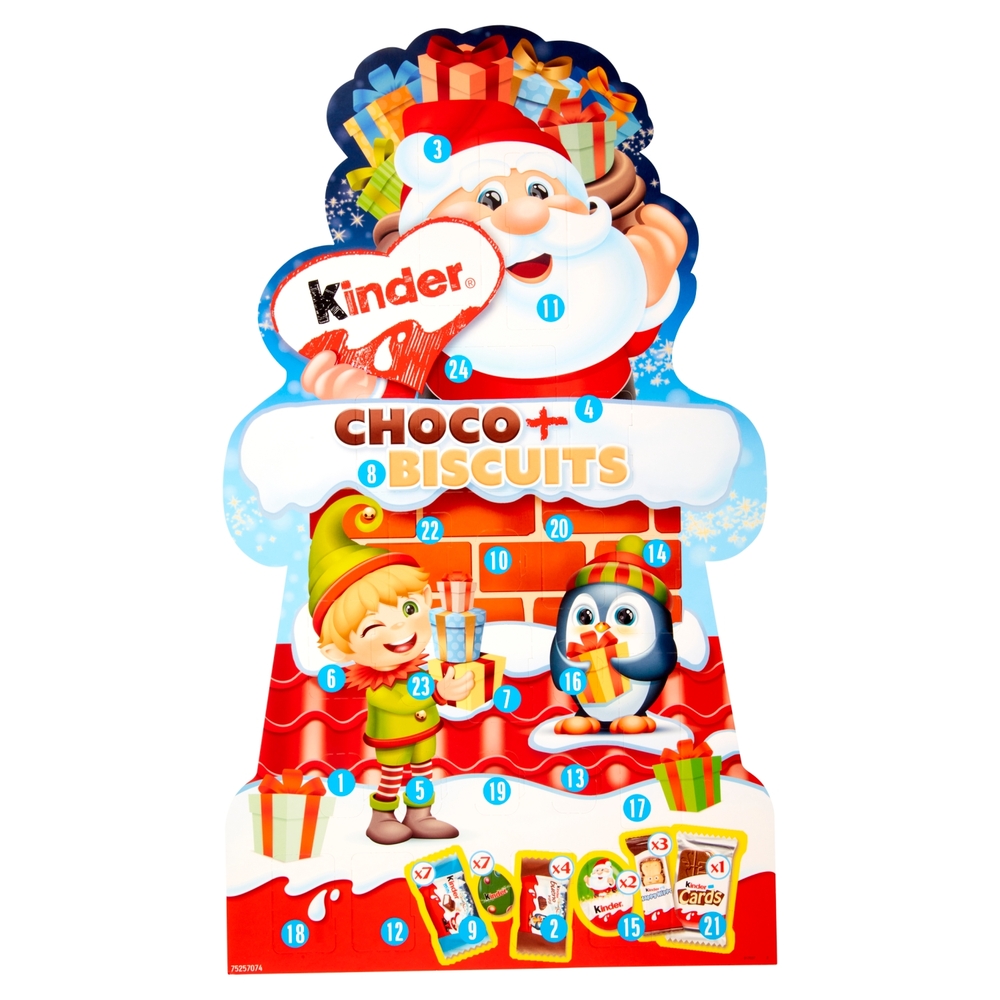 Kinder Calendario dell'Avvento Choco + Biscuits 24 pezzi 203 g