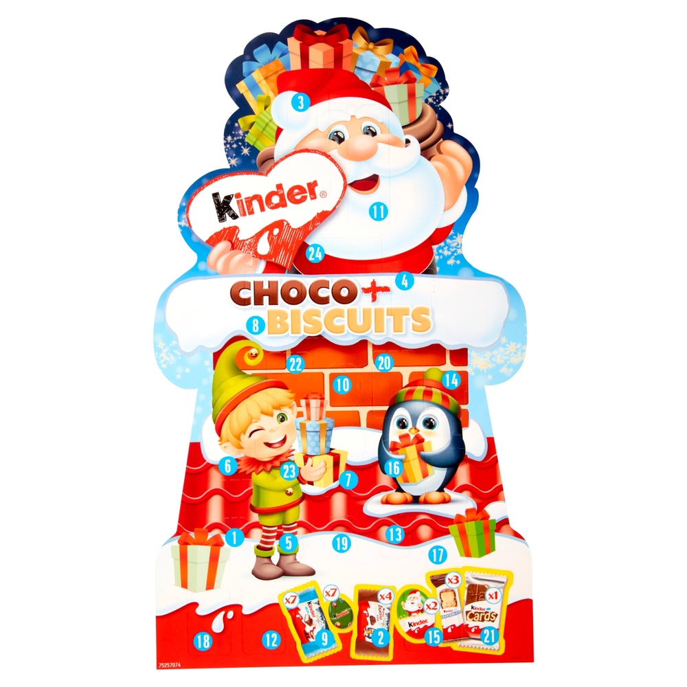 Kinder Calendario dell'Avvento Choco + Biscuits 24 pezzi 203 g