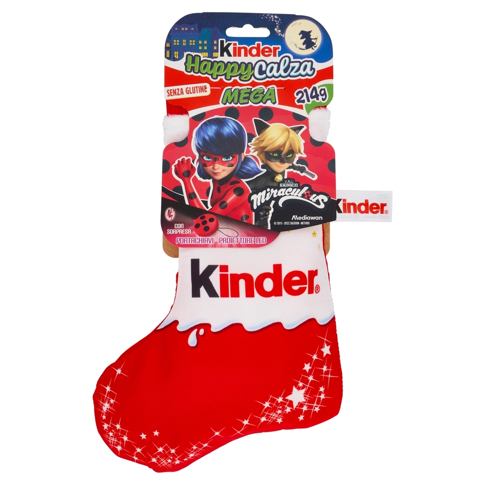Kinder Happy Calza Mega Zag Heroez Miraculous 7 pezzi 214 g