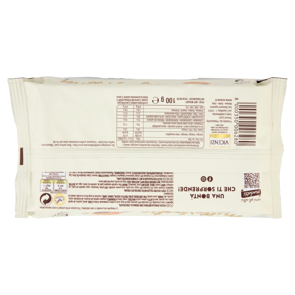 Pasticceria Matilde Vicenzi Bocconcini con Crema al Cioccolato 100 g