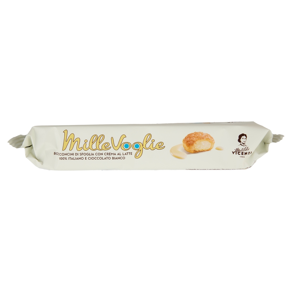 Pasticceria Matilde Vicenzi Bocconcini con Crema al Latte 100% Italiano e Cioccolato Bianco 100 g