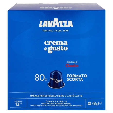 Lavazza crema e gusto Classico Compatibile con Nespresso Original 80 Capsule 456 g
