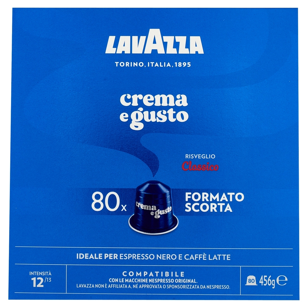 Lavazza crema e gusto Classico Compatibile con Nespresso Original 80 Capsule 456 g