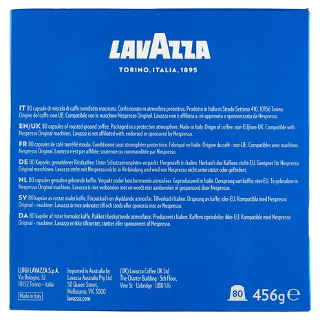 Lavazza crema e gusto Classico Compatibile con Nespresso Original 80 Capsule 456 g