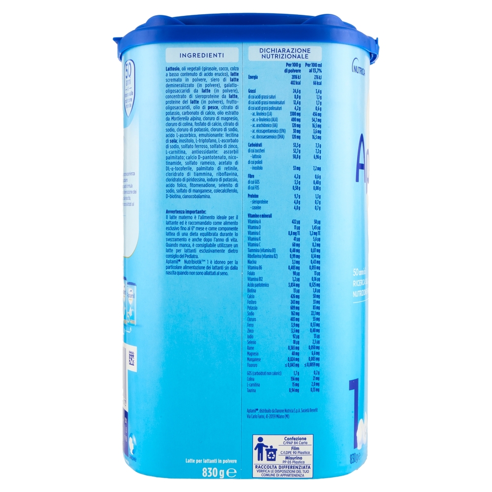 APTAMIL Nutrobiotik 1 Latte di Partenza in Polvere 830 g