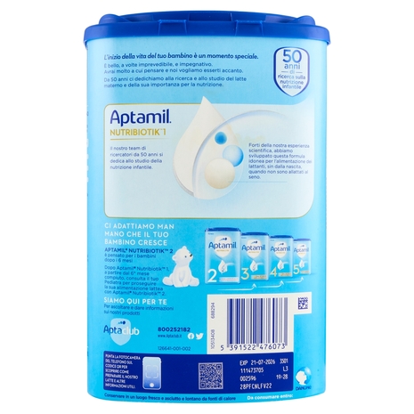 APTAMIL Nutrobiotik 1 Latte di Partenza in Polvere 830 g