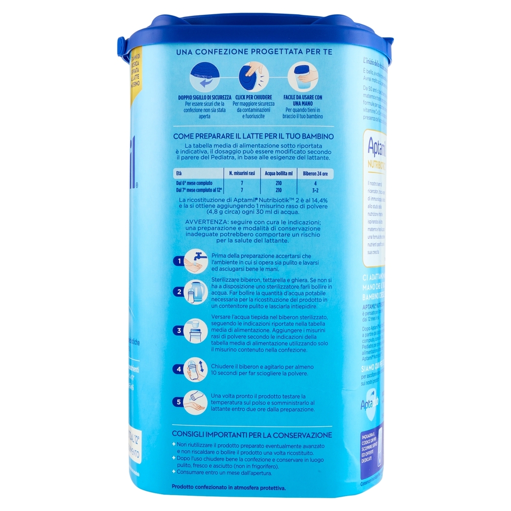 APTAMIL Nutribiotik 2 Latte di Proseguimento in Polvere 830 g