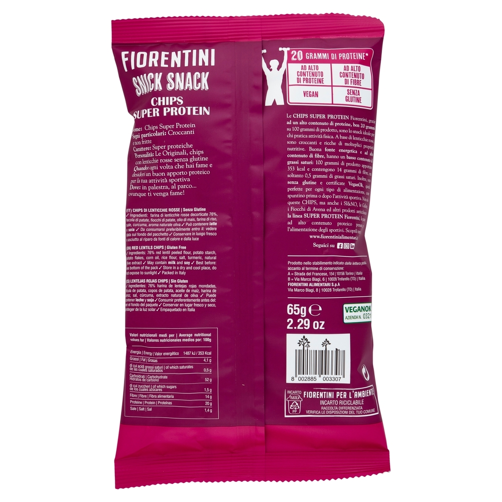 Fiorentini gli Originali Snick Snack Chips Super Protein 65 g
