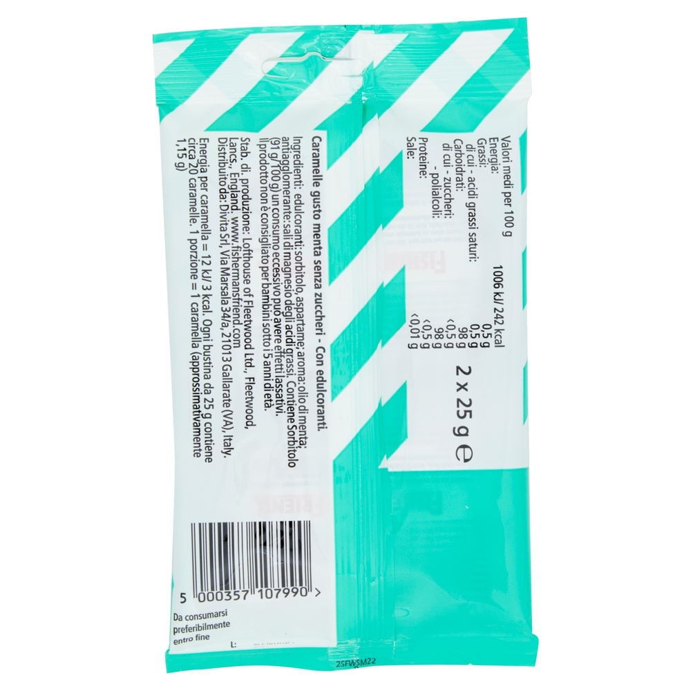 Fisherman's Friend Menta Senza Zuccheri 2 x 25 g