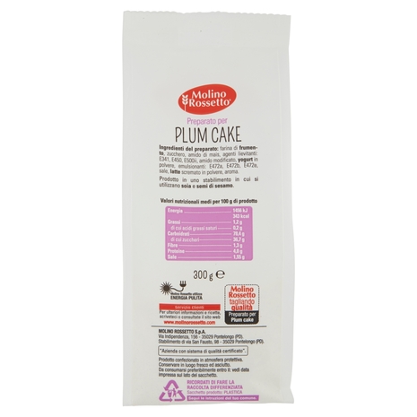 Molino Rossetto Preparato per Plum Cake 300 g