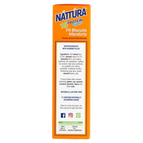 Náttúra 15 Protein Sport Fit Biscuits Mandorla 5 x 25 g