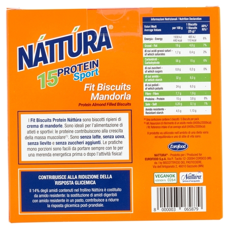 Náttúra 15 Protein Sport Fit Biscuits Mandorla 5 x 25 g