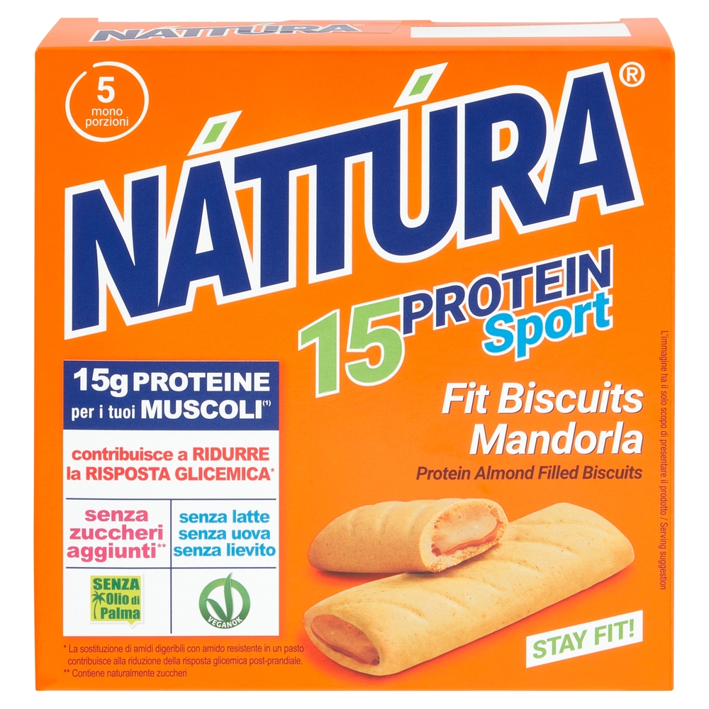 Náttúra 15 Protein Sport Fit Biscuits Mandorla 5 x 25 g