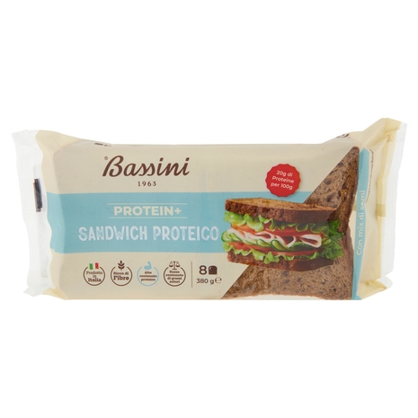 Bassini Protein+ Sandwich Proteico 8 fette 380 g