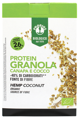 Protein Granola Canapa e Cocco, 250 g