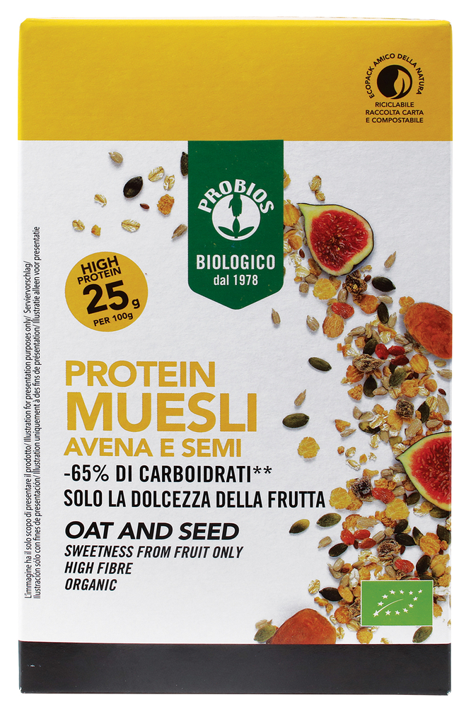 Protein Muesli Avena e Semi, 250 g